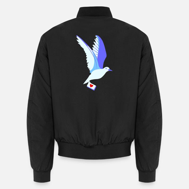 pigeon - Unisex Bomber Jacket - black