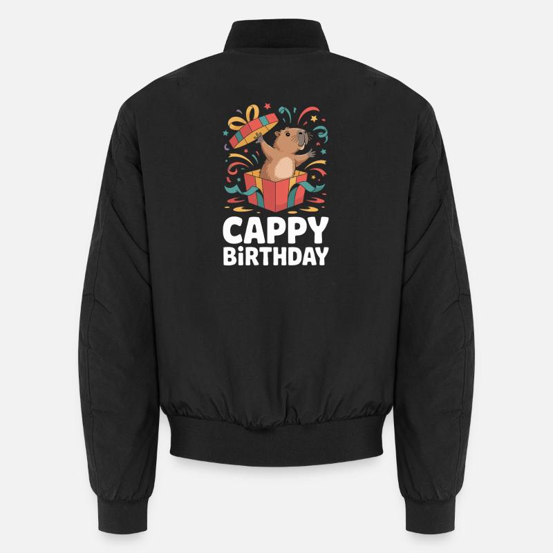 Capybara Geburtstag Cappy Birthday Lustiges Capy Unisex Bomberjacke