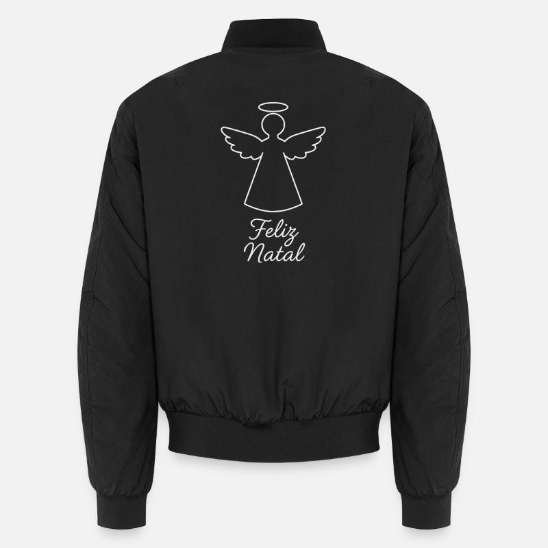 Feliz Natal Engel, weihnachtlicher Engel - Unisex Bomberjacke - Schwarz