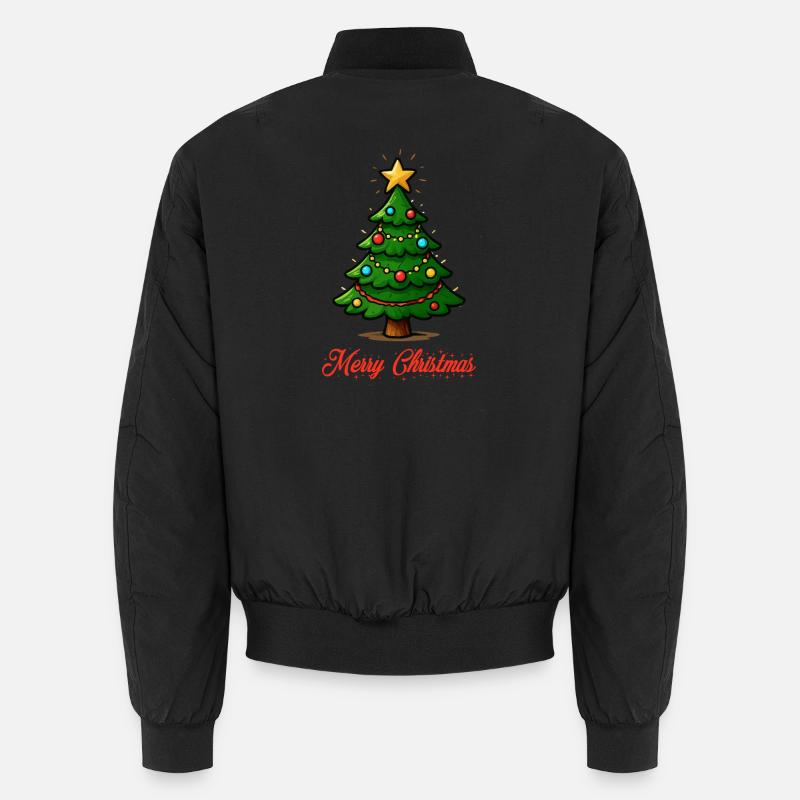 Weihnachtsbaum Sternenglanz - Unisex Bomberjacke - Schwarz