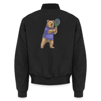 Raquette de tennis Bear - Bomber unisexe - noir - Dos - AI Model Male 185 light (185cm)