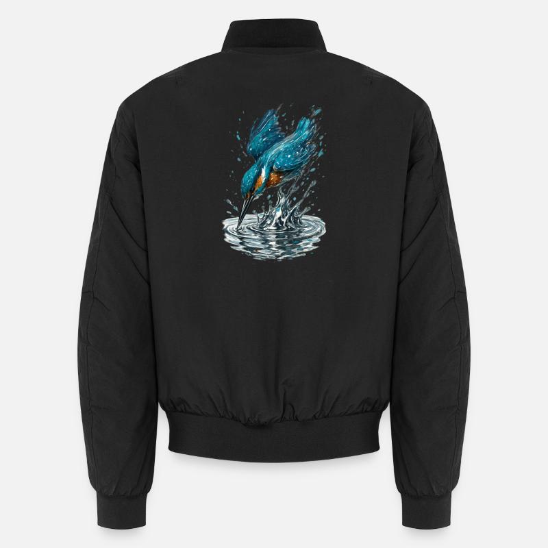 Eisvogel im Einsatz Unisex Bomberjacke