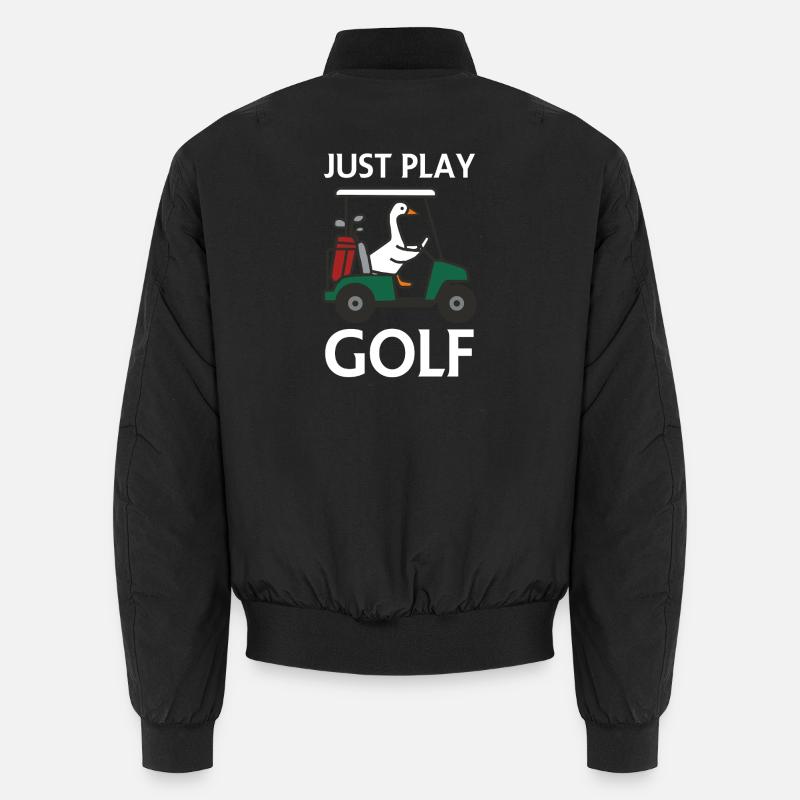Duck dich im Golfwagen – Spiel einfach Golf Unisex Bomberjacke