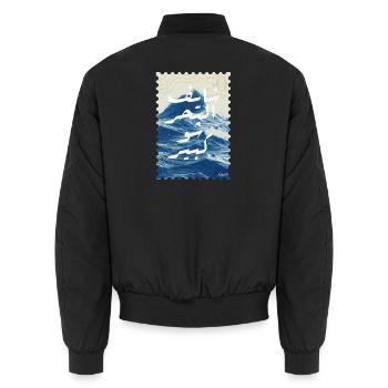 Fairuz | Arabian nostalgia - Unisex Bomber Jacket - black - Back - AI Model Male 185 light (185cm)