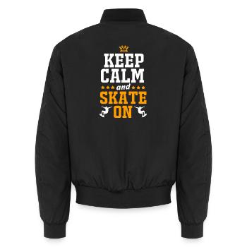 Scooter Roller - Unisex Bomberjacke - Schwarz - Hinten - AI Model Male 185 light (185cm)