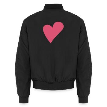Cœurs d’amour - Bomber unisexe - noir - Dos - AI Model Male 185 light (185cm)