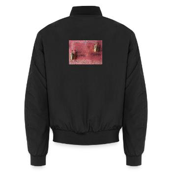 Finde Jesus von Eunice Ahiale  - Unisex Bomber Jacket - black - Back - AI Model Male 185 light (185cm)