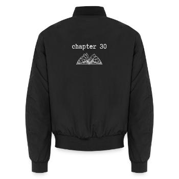 chapter 30 Geburtstag - Unisex Bomberjacke - Schwarz - Hinten - AI Model Male 185 light (185cm)