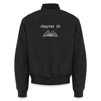 chapter 28 Birthday - Unisex Bomber Jacket - black - Back - AI Model Male 185 light (185cm)