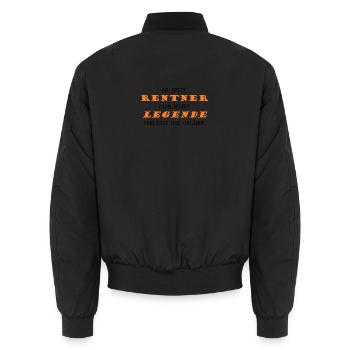 Rentner Legende - Unisex Bomberjacke - Schwarz - Hinten - AI Model Male 185 light (185cm)