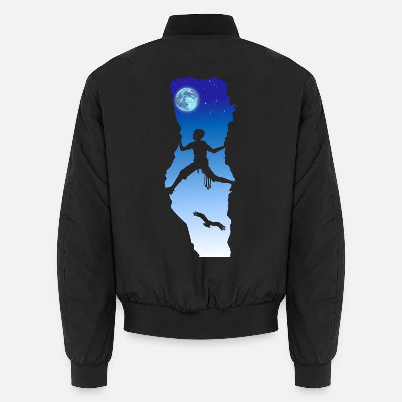 Climbing Night - Unisex Bomber Jacket - black
