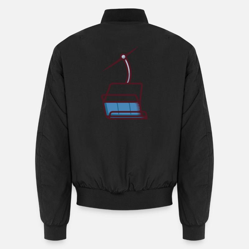 Abstrakte Illustration einer Seilbahn Unisex Bomberjacke