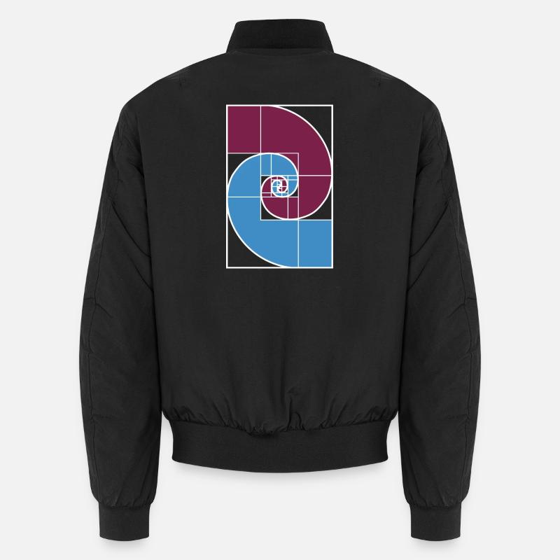 Fibonacci Golden Ratio - Unisex Bomber Jacket - black