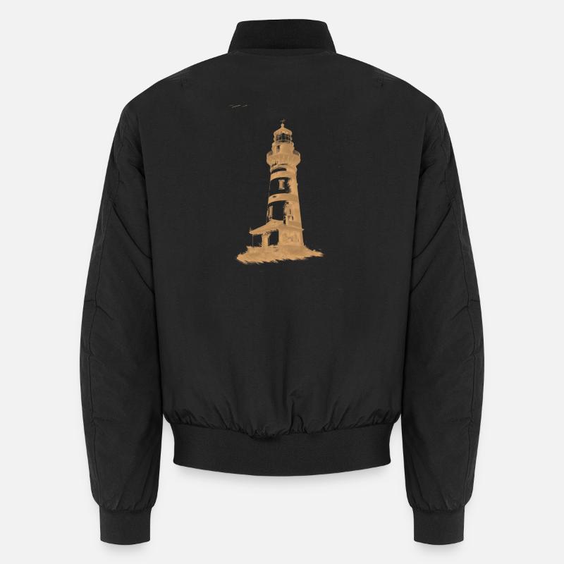 Accent de couleur phare - Bomber unisexe - noir