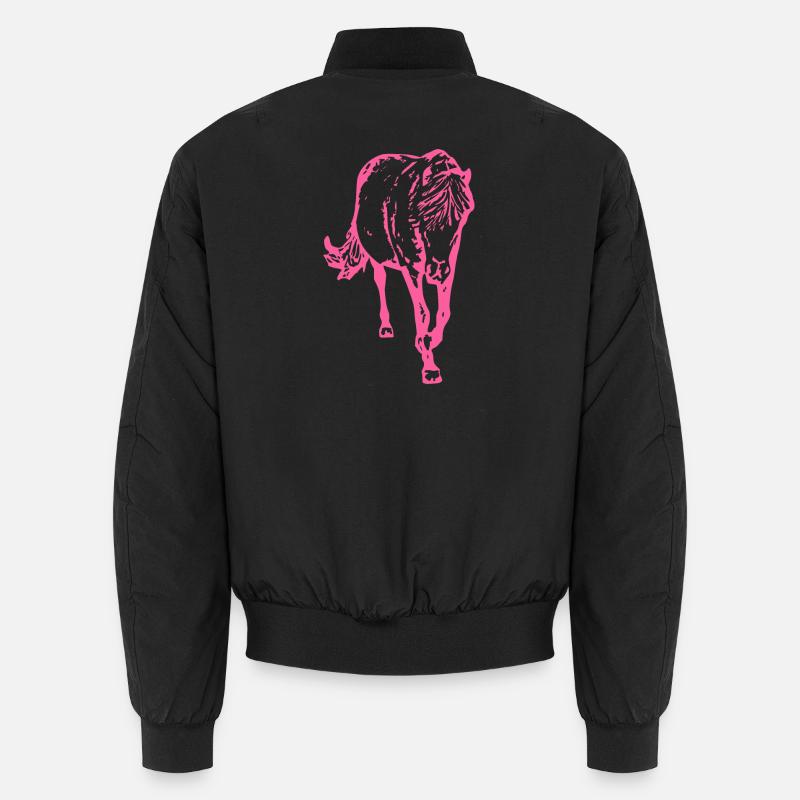 Pferd rosa pink Unisex Bomberjacke