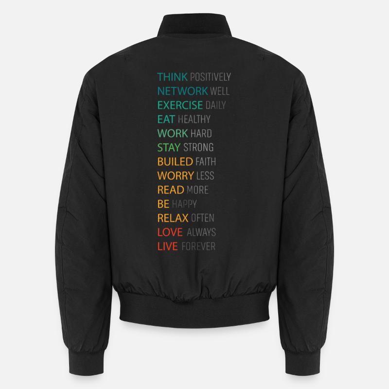 PENSEZ POSITIF - Bomber unisexe - noir