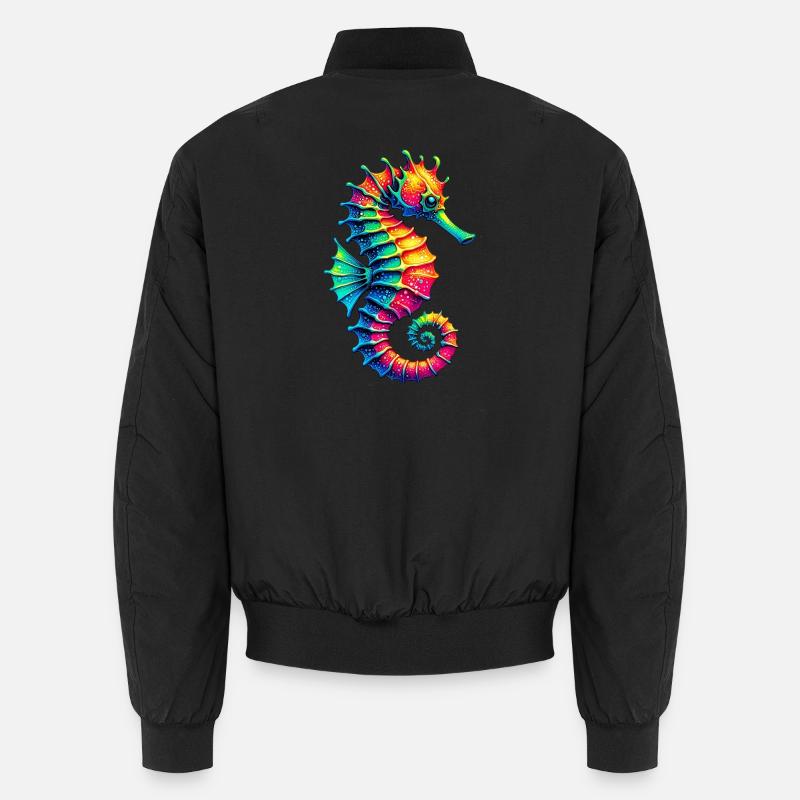 Seepferdchen - Unisex Bomberjacke - Schwarz