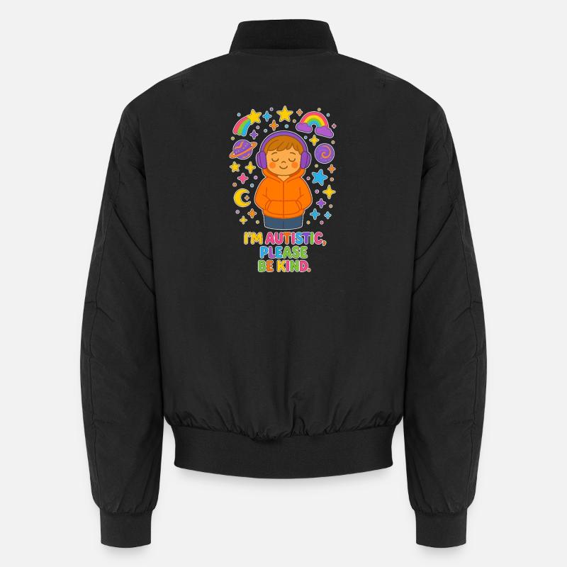 I'm Autistic, Please Be Kind Unisex Bomber Jacket