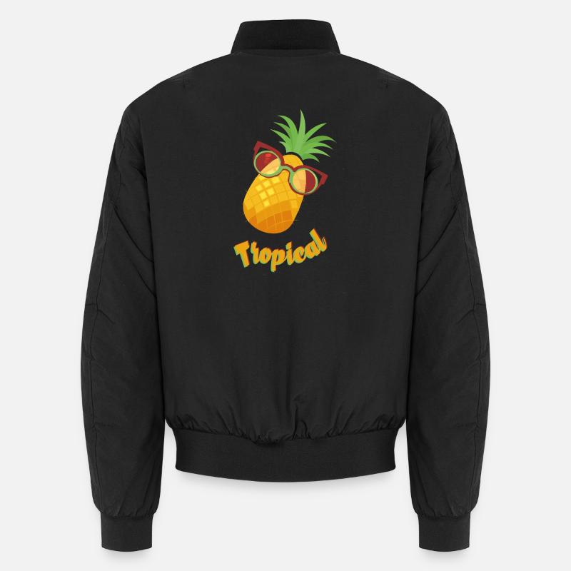 Tropical pineapple with sunglasses Unisex Bomber Jacket
