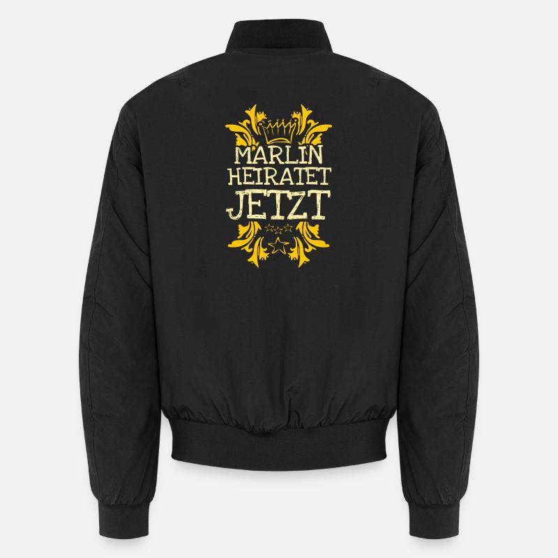Gift for Marlin - Unisex Bomber Jacket - black