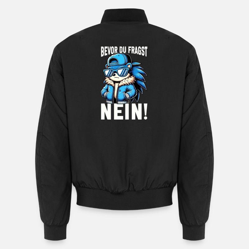 Before you ask No Hedgehog Bad mood Unisex Bomber Jacket