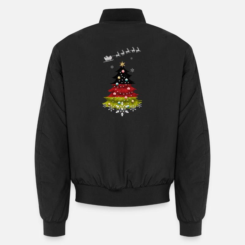 Christmas tree with Germany flag - Unisex Bomber Jacket - black