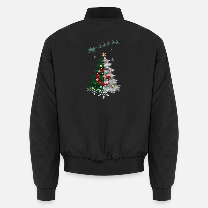 Sapin de Noël avec drapeau de l’Algérie Bomber unisexe
