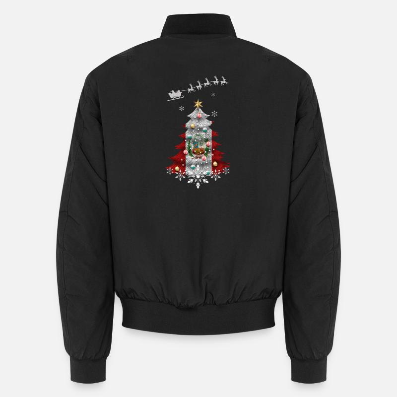 Sapin de Noël avec drapeau péruvien Bomber unisexe