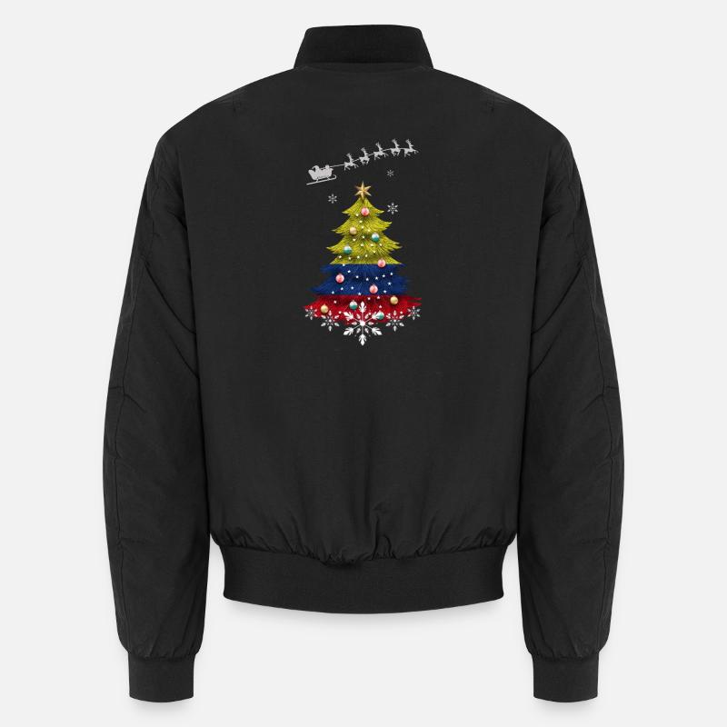 Sapin de Noël avec drapeau de la Colombie Bomber unisexe