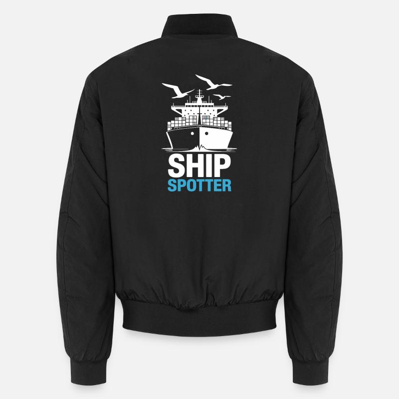 Ship Spotter Leidenschaft Maritim Unisex Bomberjacke