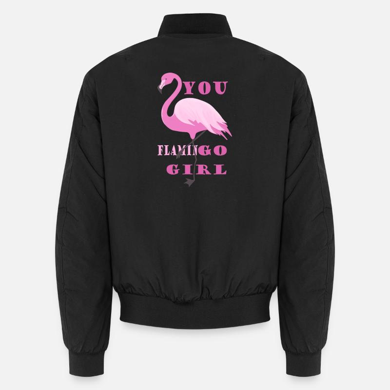Flamingo Girl Style Statement Unisex Bomber Jacket