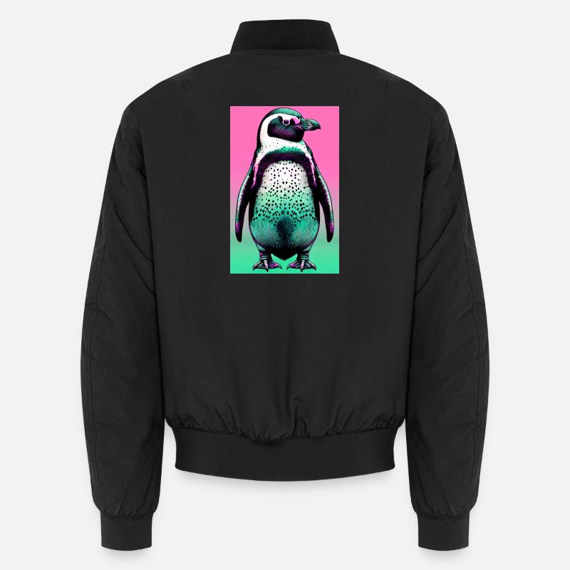 penguin - Unisex Bomber Jacket - black