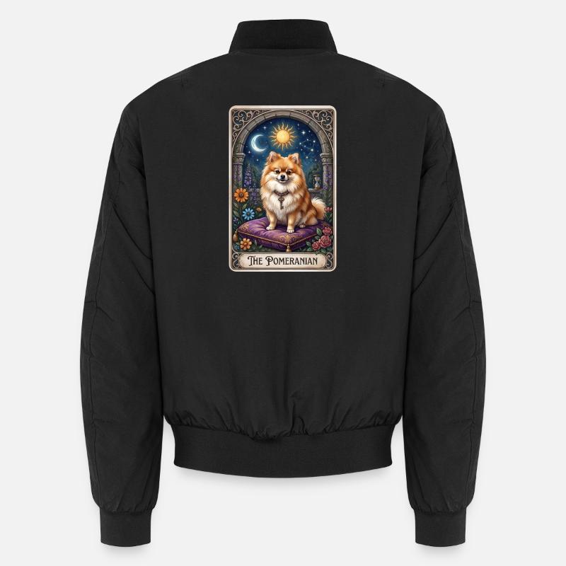 Pomeranian Moon Sun Magic Unisex Bomber Jacket