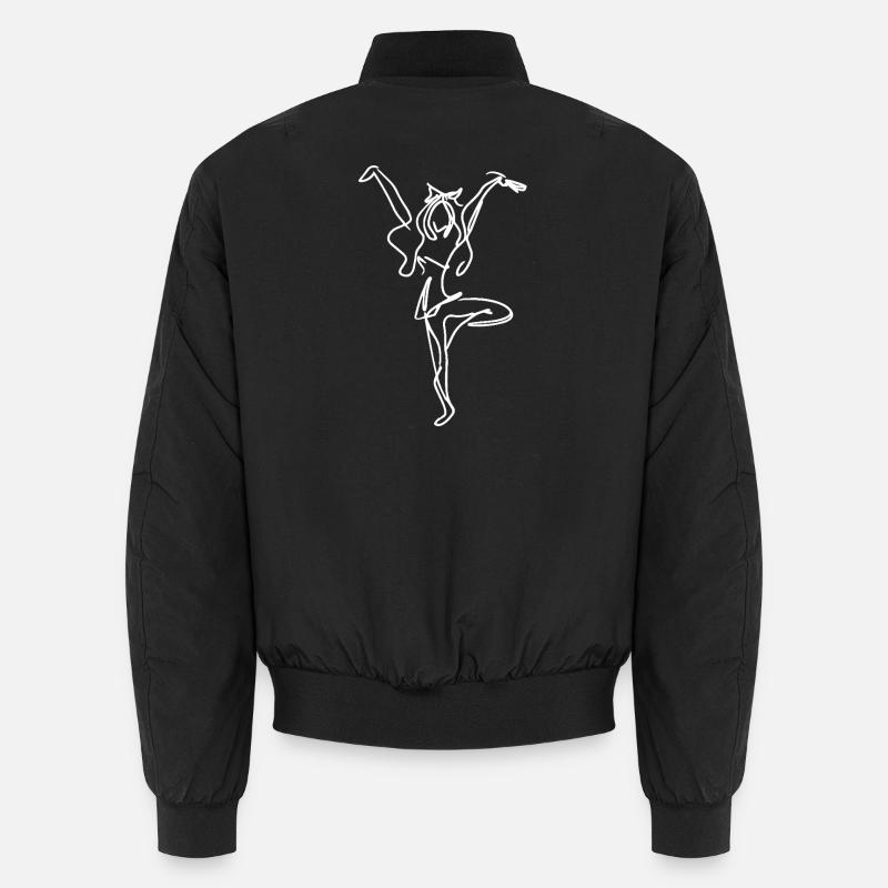 Cheerleaderin Zeichnung Unisex Bomberjacke