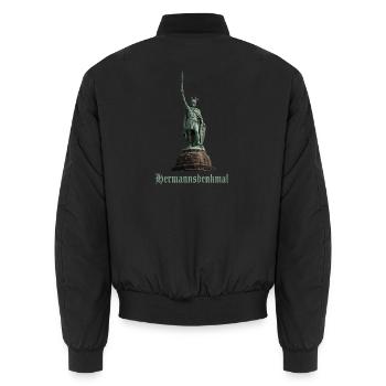 Hermannsdenkmal - Unisex Bomberjacke - Schwarz - Hinten - AI Model Male 185 light (185cm)