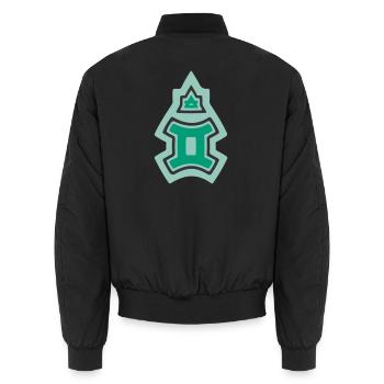 Tierkreis Stammes-Zwillinge und Luft - Unisex Bomberjacke - Schwarz - Hinten - AI Model Male 185 light (185cm)