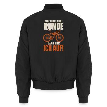 Nur Noch Eine Runde Fahrrad - Unisex Bomberjacke - Schwarz - Hinten - AI Model Male 185 light (185cm)