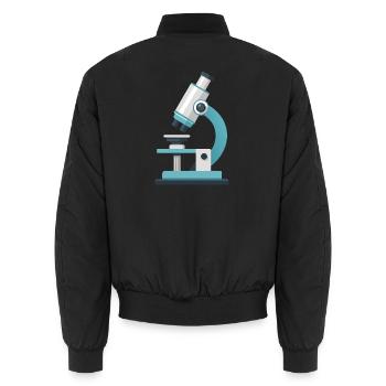 Mikroskop - Unisex Bomberjacke - Schwarz - Hinten - AI Model Male 185 light (185cm)