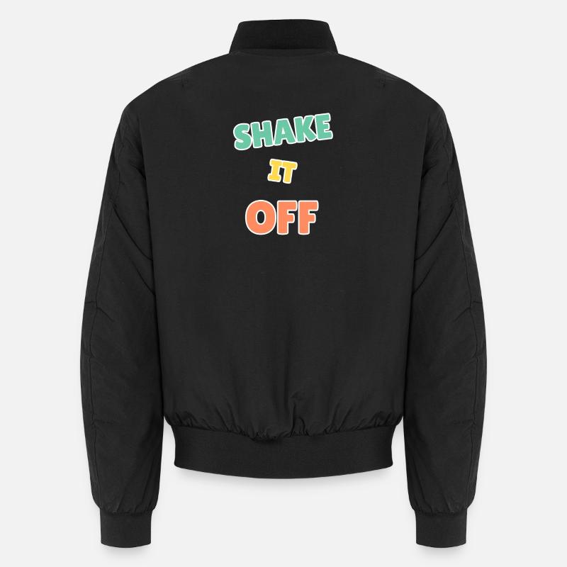 Lebendiges Shake It Off Motivationsdesign Unisex Bomberjacke
