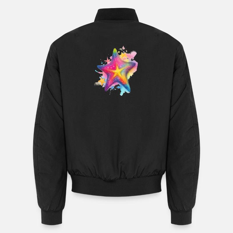 Seestern - Unisex Bomberjacke - Schwarz