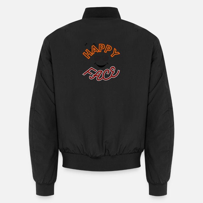 Happy face with glasses. Unisex Bomber Jacket