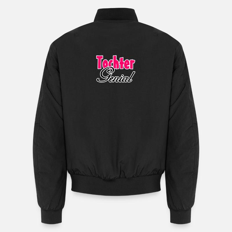 Tochter Genial Geschenk - Unisex Bomberjacke - Schwarz