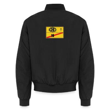 Ortsschild 20. Geburtstag Geschenk - Unisex Bomberjacke - Schwarz - Hinten - AI Model Male 185 light (185cm)