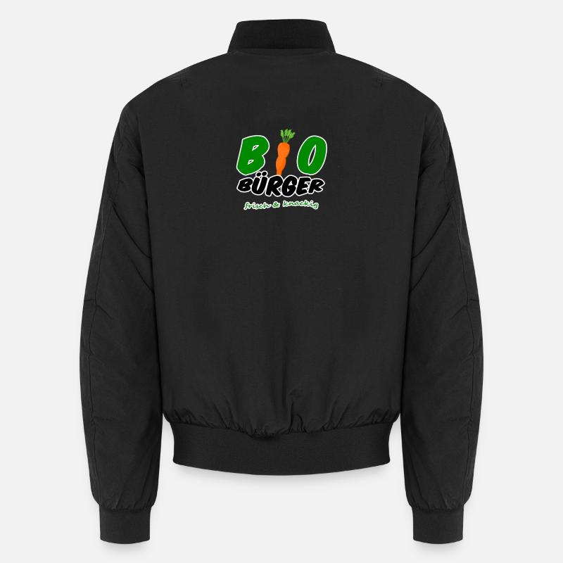 Bio Bürger vegan vegetarisch Spruch Geschenk Unisex Bomberjacke