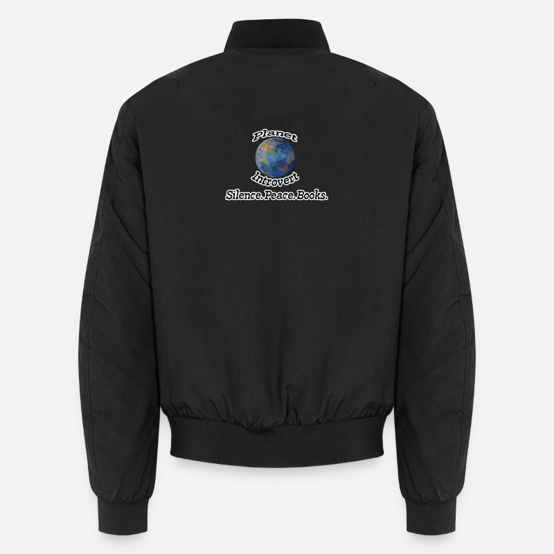 Planet Introvert Nerd, Fun, Geschenk Sprüche, Buch Unisex Bomberjacke