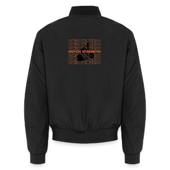 Dutch Strength Gewichtheben - Unisex Bomberjacke - Schwarz - Hinten - AI Model Male 185 light (185cm)