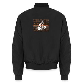 Dutch Strength Gewichtheben - Unisex Bomberjacke - Schwarz - Hinten - AI Model Male 185 light (185cm)
