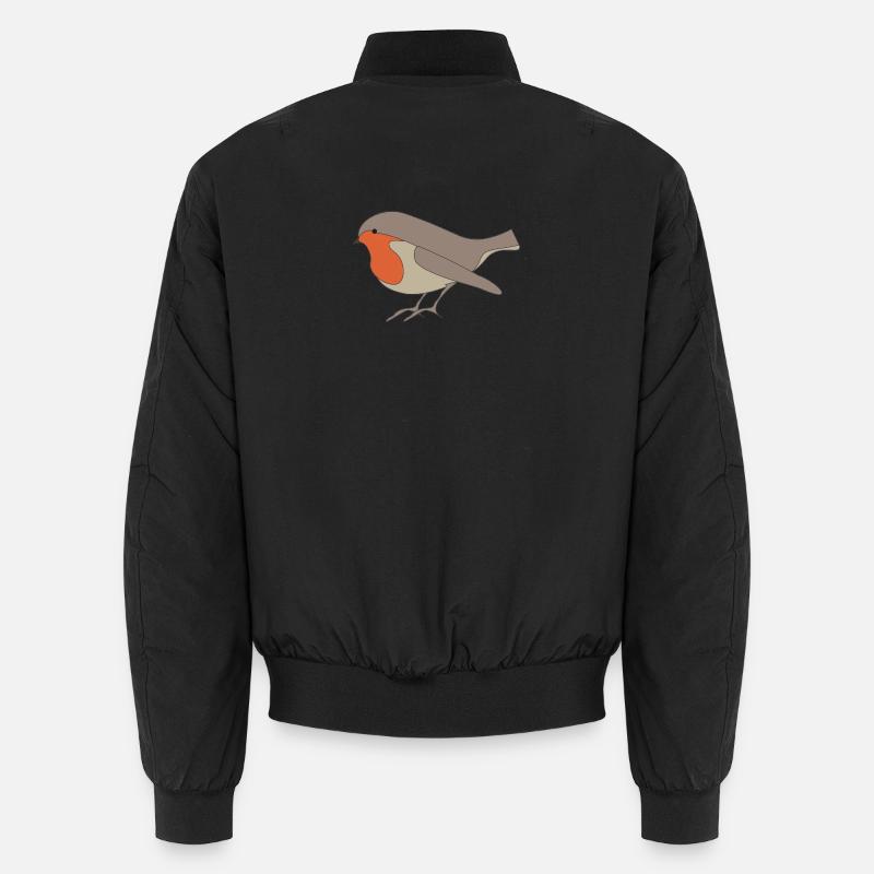 Rotkehlchen - Unisex Bomberjacke - Schwarz