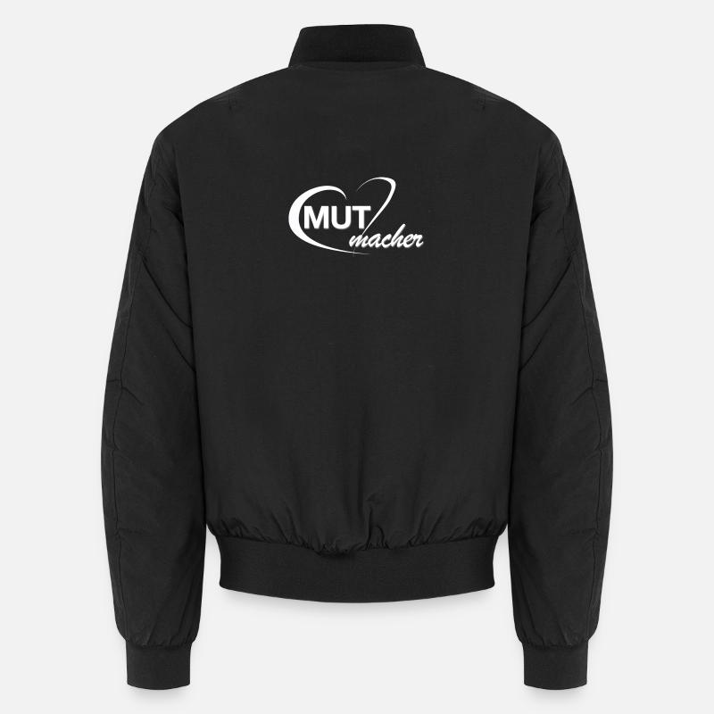 Mutmacher_Logo_weiss - Unisex Bomberjacke - Schwarz