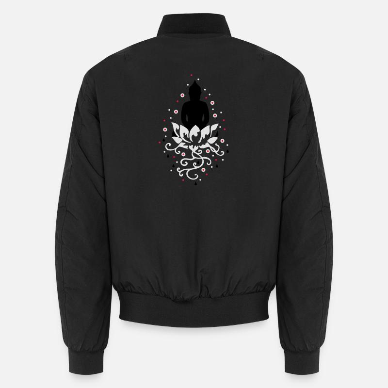 Lotus Throne - Unisex Bomber Jacket - black